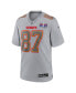 Men's Travis Kelce Gray Kansas City Chiefs Super Bowl LVIII Atmosphere Fashion Game Jersey