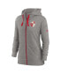 Women's Heather Charcoal San Francisco 49ers Gym vintage-like Full-Zip Hoodie