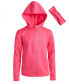 ფოტო #1 პროდუქტის Big Girls Solid Brush-Back Long-Sleeve Jacket & Headband, Created for Macy's