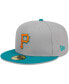 Фото #4 товара Men's Gray, Teal Pittsburgh Pirates 59FIFTY Fitted Hat