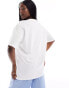 ONLY Curve strawberry graphic oversized t-shirt in white