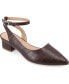 ფოტო #1 პროდუქტის Women's Keefa Wide Width Ankle Strap Flats