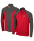 ფოტო #2 პროდუქტის Men's Red, Charcoal Maryland Terrapins Two Yutes Raglan Quarter-Zip Windshirt