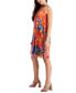 Фото #3 товара Women's Floral-Print Sleeveless Trapeze Dress