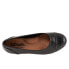 Фото #8 товара Softwalk Sonoma Cap Toe S1907-027 Womens Black Wide Ballet Flats Shoes