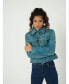 ფოტო #3 პროდუქტის Women's Authentic Western Leather Jacket, Aging Turquoise