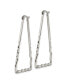 Stainless Steel Polished Triangular Hoop Earrings