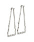 ფოტო #3 პროდუქტის Stainless Steel Polished Triangular Hoop Earrings