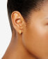 ფოტო #3 პროდუქტის Gold Plated Crystal Stone Duo Hoop Set Earrings