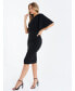 ფოტო #4 პროდუქტის Women's Scuba Crepe One Shoulder Midi Dress