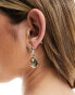 Фото #2 товара Accessorize gem and pearl drop earrings in gold/green