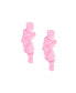 ფოტო #1 პროდუქტის Women's Pink Abstract Drop Earrings