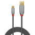 Lindy 3m USB 2.0 Type A to Micro-B Cable - Cromo Line - 3 m - USB A - Micro-USB B - USB 2.0 - 480 Mbit/s - Grey