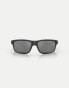 Фото #3 товара Oakley gibston rectangle polarised sunglasses in black with grey mirrored lens in matte black