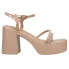 Фото #1 товара Chinese Laundry Avianna Block Heels Platform Dress Womens Beige Dress Sandals A