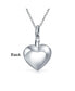 ფოტო #3 პროდუქტის Large Engravable Puff Heart Shape Locket Pendant For Women Memorial Cremation Urn Necklace For Ashes .925 Sterling Silver