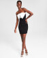 ფოტო #1 პროდუქტის Juniors' Bow-Front Strapless Mini Dress