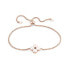 Delicate bronze bracelet with synthetic pearls TJ-0516-B-23
