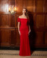 ფოტო #5 პროდუქტის Women's Scuba-Crepe Ruffled Off-The-Shoulder Dress