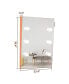 Фото #8 товара Wooden Wall Vanity Mirror Makeup Mirror Dressing Mirror With LED Bulbs