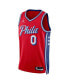 Фото #3 товара Men's Tyrese Maxey Red Philadelphia 76ers Statement Edition Swingman Jersey