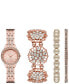 ფოტო #1 პროდუქტის Women's Rose Gold-Tone Bracelet Watch Gift Set, 27mm