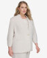 Фото #3 товара Plus Size One-Button Ruched-Sleeve Jacket