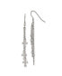 ფოტო #1 პროდუქტის Stainless Steel Polished Multi Strand Cross Dangle Earrings