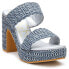 Фото #2 товара BEACH by Matisse Gem Platform Block Heels Womens Blue Casual Sandals GEM-408