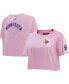 Фото #3 товара Футболка женская Pro Standard Minnesota Vikings розового цвета, укороченная.