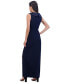 Фото #2 товара Women's Collared Side-Slit Long Gown