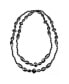 Фото #5 товара Bling Jewelry geometric Faceted Onyx Beads Endless Layering Long Warping Strand Necklace For Women 53 Inch