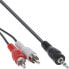 Фото #2 товара InLine Audio cable 2x RCA male / 3.5mm Stereo male 0.5m