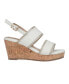 Фото #2 товара Big Girl's Casual Wedge with Shimmer Detail Binding Polyurethane Sandals
