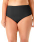 Фото #1 товара Anne Cole 300276 Women Plus Size High-Waist Shirred Bottoms Black Size 24W