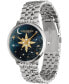 ფოტო #4 პროდუქტის Women's Celestial Nova Silver-Tone Stainless Steel Bracelet Watch 35mm