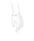 ფოტო #3 პროდუქტის Yellow Gold Plated Sterling Silver Sideways Cross Bangle Bracelet - Delicate Simple Religious Inspirational Christian Faith For Women 's