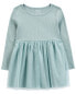 Фото #1 товара Toddler Tulle Long-Sleeve Jersey Dress 3T