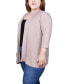 Plus Size Draped Open-Front Cardigan Sweater