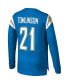 Фото #4 товара Men's Ladainian Tomlinson Powder Blue San Diego Chargers 2009 Retired Player Name and Number Long Sleeve T-shirt