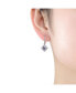 Фото #3 товара Sterling Silver White Gold Plated Radiant and Round Cubic Zirconia Adorn Leverback Earrings