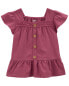 Фото #2 товара Baby Crochet Flutter Button-Front Shirt 12M