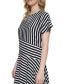 Фото #4 товара Women's Striped Asymmetrical-Hem Dress