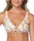 Juniors' West Side Floral-Print Bikini Top