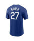 Фото #3 товара Men's Trevor Bauer Royal Los Angeles Dodgers Name and Number T-shirt