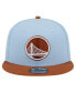 Фото #4 товара Men's Light Blue/Brown Golden State Warriors 2-Tone Color Pack 9Fifty Snapback Hat