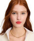 Фото #4 товара kate spade new york gold-Tone Sweetheart Delicate Tennis Necklace, 16" + 3" extender