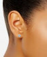 ფოტო #2 პროდუქტის Cubic Zirconia Coin Stud Earrings in Sterling Silver, Created for Macy's