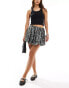 ASOS DESIGN sequin bubble mini skirt in grey