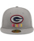 Men's Gray Green Bay Packers Color Pack 59FIFTY Fitted Hat